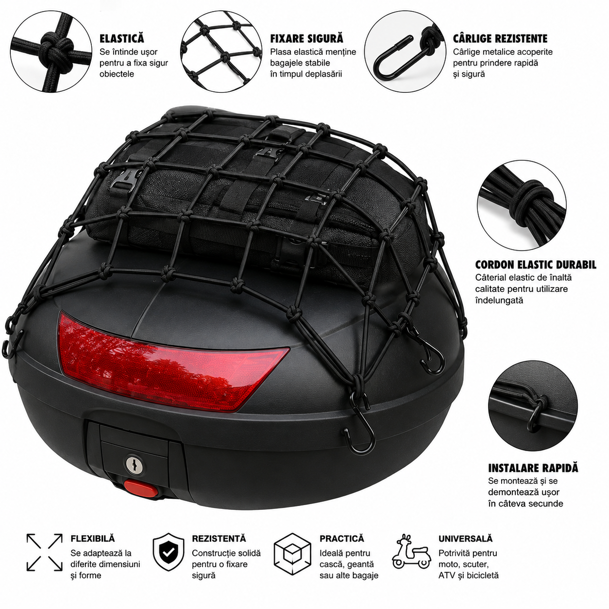Plasa Moto Scuter pentru Casca Bagaje FIXATO