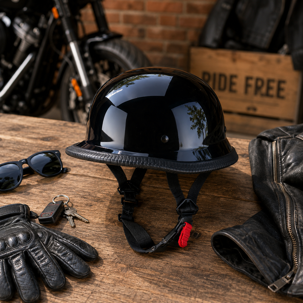 Casca Moto Scuter Retro German FIXATO Negru