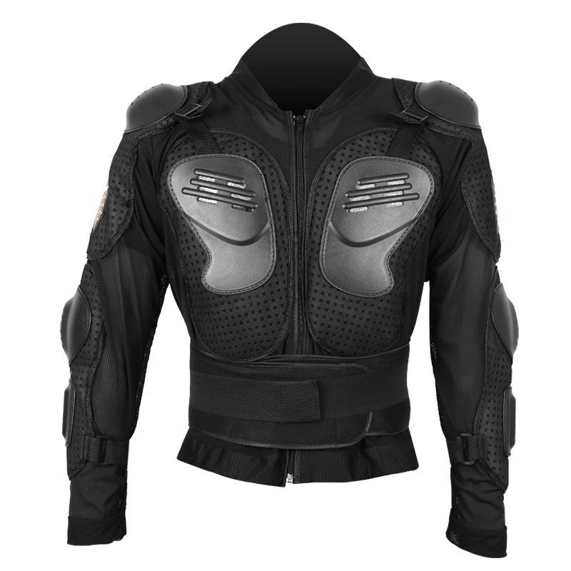 Armura de Protectie Moto FIXATO , Rezistenta, Ajustabila, Respirabila, Absorbtie a Socurilor, Pentru Moto, Scuter, Motocross, Ciclism, Skateboarding, Diverse marimi, negru, fata