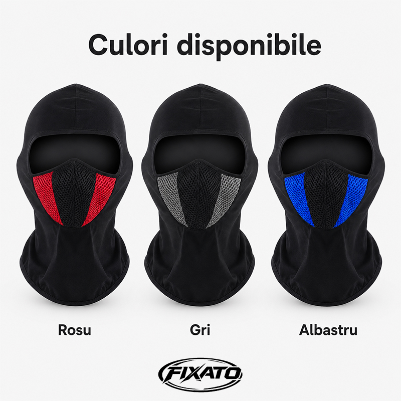 Cagula Moto Scuter FIXATO Negru Rosu