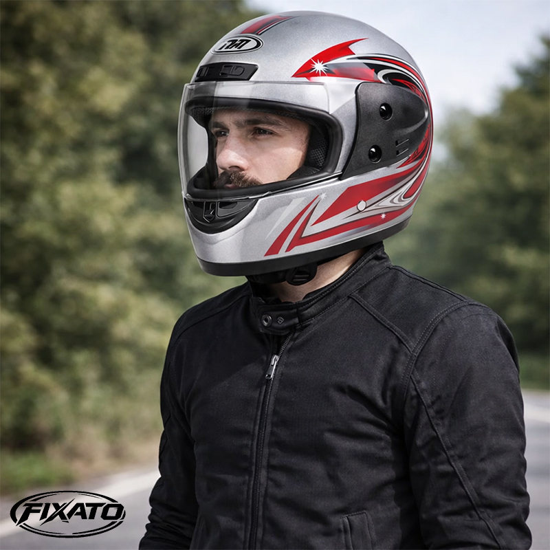 Casca Full Face FIXATO Gri Motociclist