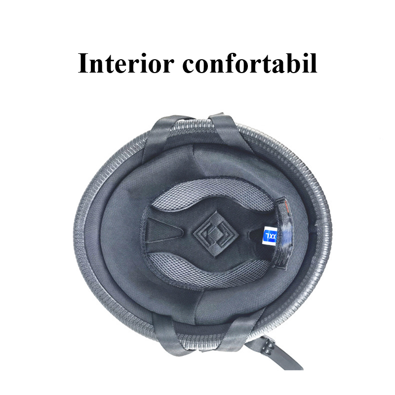 Casca Moto Retro German FIXATO Negru Mat Interior confortabil