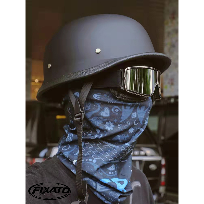 Casca Moto Retro FIXATO Negru Mat diverse marimi