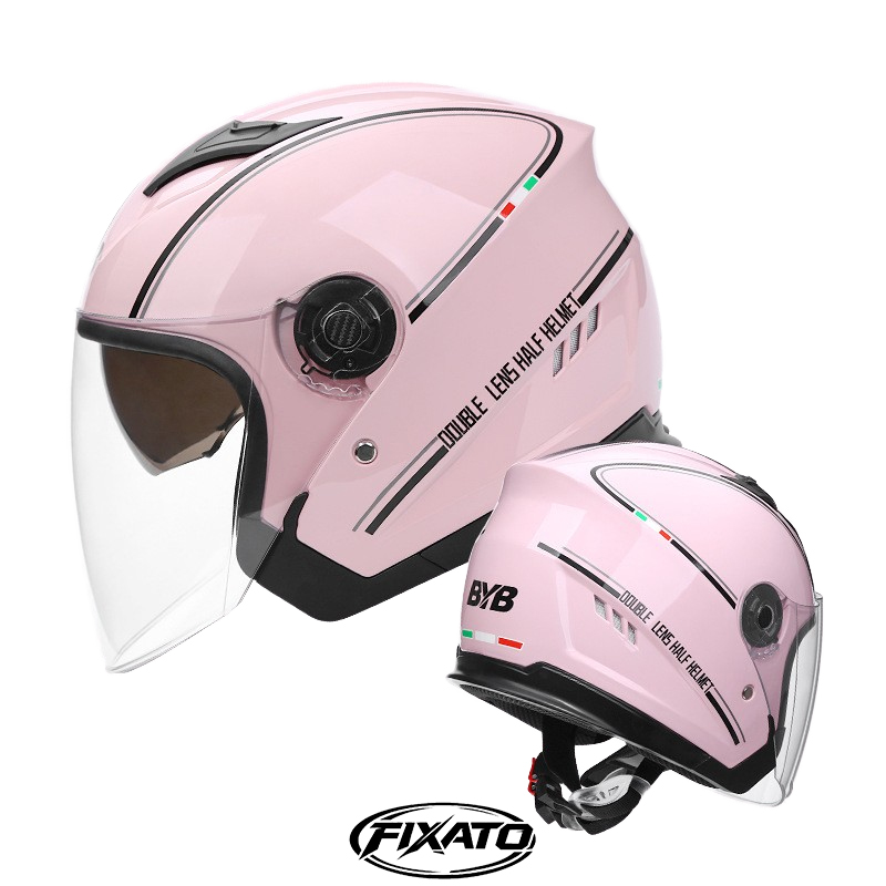 Casca Moto Scuter Open Face Italia Roz FIXATO