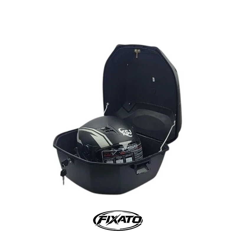 Cutie Portbagaj Moto Scuter FIXATO Negru cu Rosu