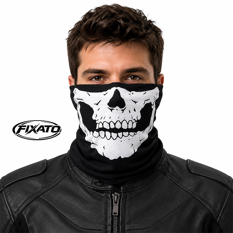 Bandana Moto Scuter FIXATO Negru Alb
